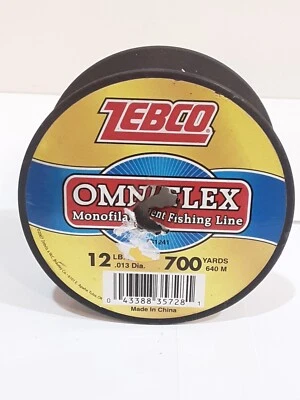 PARTIAL ZEBCO OMNIFLEX MONOFILAMENT FISHING LINE 12LB 500 YARDS - Image 1 of 3