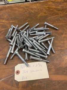 Schrauben 3/8 -16 x 2 3/4 304 Edelstahl Sechskantkopf Neu / Alter Bestand - Bild 1 von 6