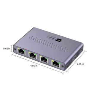 Divisor de cable de red 1 división 4 gigabit distribuidor de red acceso a internet - Imagen 1 de 16