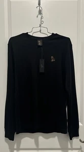 OCTOBER'S VERY OWN OVO DRAKE LONG SLEEVE OWL LOGO LS SHIRT BLACK GOLD S NWT - Picture 1 of 5