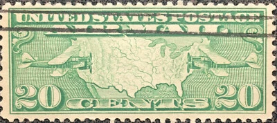 Scott #C9 US 1927 20 Cent Airmail Stamp - Image 1 of 2