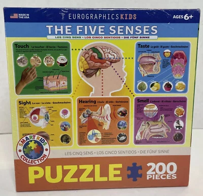 Eurographics Kids Easy Jigsaw Puzzle The Five Senses 200 pieces NEW Sealed - Image 1 of 4