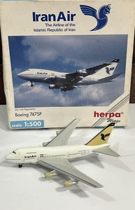 HERPA WINGS 511995 IRAN AIR BOEING 747SP 1:500 SCALE DIECAST MODEL PLANE - Picture 1 of 7