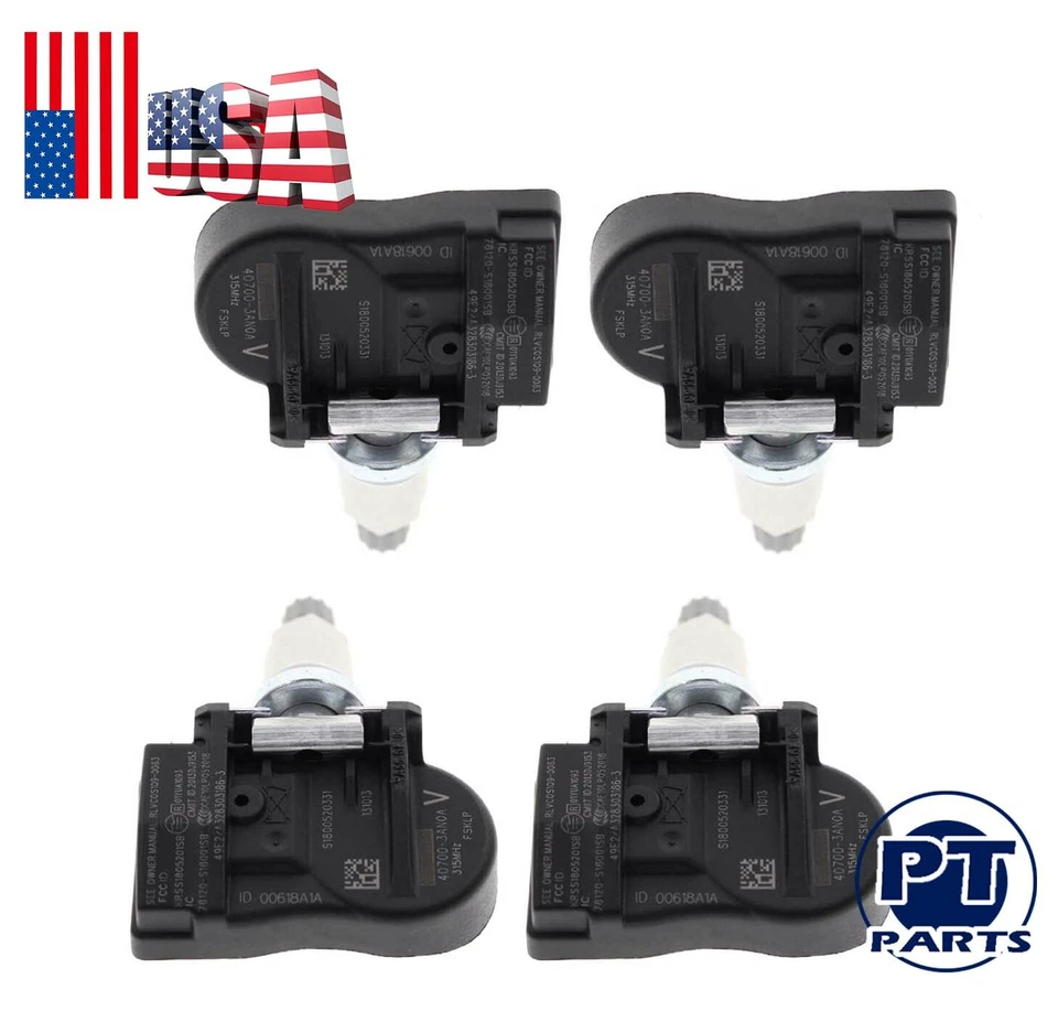 4PCS For Nissan TPMS Tire Pressure Sensors Monitor Kit 40700-3AN0B 407003AN0A - Image 1 of 4