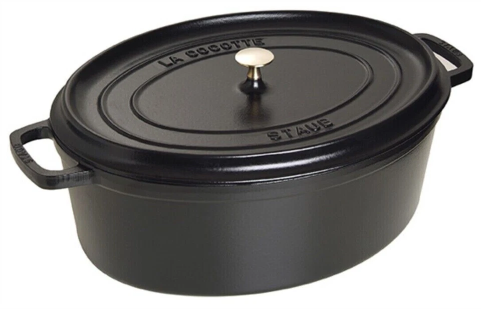 Staub Cocotte Schmorpfanne 41 cm 12 L Oval - Schwarz (40509-509-0)