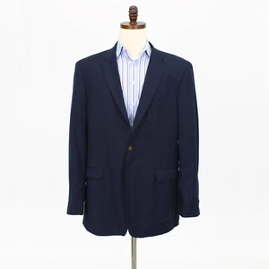 Tommy Hilfiger 46L Navy Sport Coat Blazer Jacket Solid 2B Wool - Picture 1 of 11