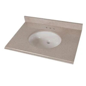 St. Paul Bathroom Vanity Tops 31" Faucet Hole Spacing Undermount Beige/Bisque - Picture 1 of 4