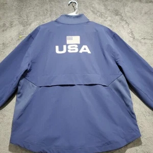 Adidas USA Women's 2XL XXL Performance Full Zip Track Jacket Coat Navy Blue NWT - Picture 1 of 12