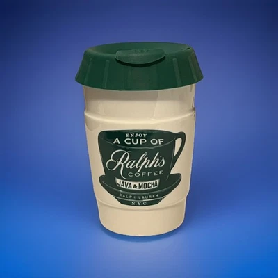 Ralph Lauren Ralph's Café Verde Logo Porcelana Taza Tapa Set Limitado Japón Foto 1 de 4