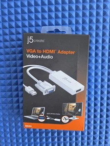j5create VGA To HDMI Video Audio Adapter New - Picture 1 of 9
