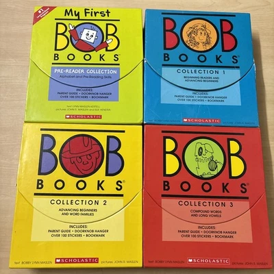 Lot 4 Bob Books Collection 1 2 3 Pre-Reader All Books Included READ DESCRIPTION - Image 1 of 4