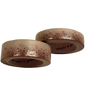 Simply Gilded 2 Boutique Glitter Effect Washi Tape - Picture 1 of 5