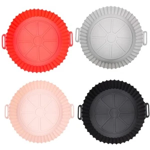 4pcs Round Air Fryer Liners - Reusable Silicone Air Fryer Liners for Easy Cle... - Picture 1 of 5