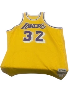 Preowned Mitchell & Ness NBA Los Angeles Lakers #32 Magic Johnson Jersry R3 - Picture 1 of 6