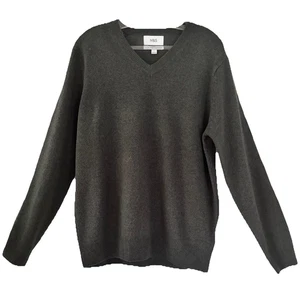 M&S .. Herren Pullover Khaki Extra Feine Lammwolle V-Ausschnitt Gr. L - Bild 1 von 6