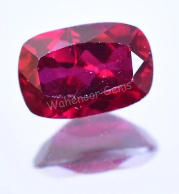 5.40 Ct Natural Red Color Almandine Garnet Cushion Loose Gemstone Certified - Image 1 of 4