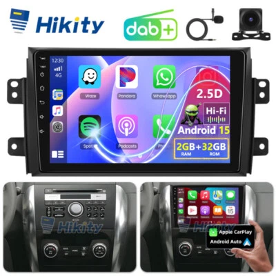 DAB+ CarPlay Android15 Autoradio Für Suzuki SX4 Fiat Sedici 06-13 2+32G GPS Navi - Bild 1 von 4