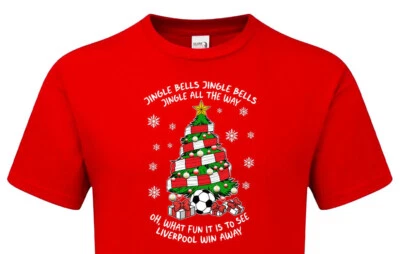 MATCH DAY EXPERIENCE ONLINE Kinder LIVERPOOL Weihnachtsbaum Tshirt Fanmade Merchandise Kids