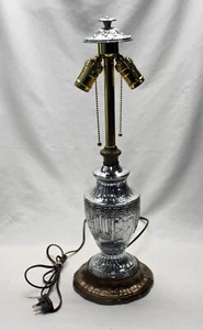 Restored Rainaud #5 Double Socket Table Lamp - 21" Tall - Rewired - Working - EX - Picture 1 of 10