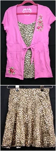 Childrens Place Girls 2 Pc Rose Cheetah Print Outfit Tank top Skirt sz 14 XL NWT - Picture 1 of 13