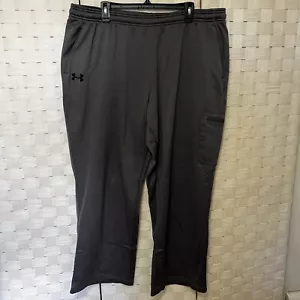 Under Armour Fleece Pants Gray Loose Fit Athletic Training 2XL - Picture 1 of 6