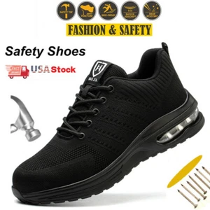 Indestructible Safety Work Shoes Steel Toe Breathable Work Boots Mens' Sneakers - Picture 1 of 22