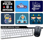 Police #12 - Tapis de souris - Enfants futur policier flic ordinateur bureau cadeau