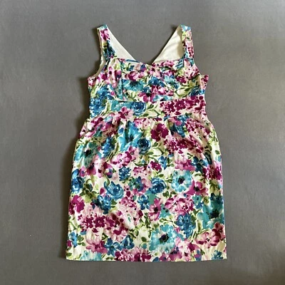 Crossroads Woman’s Dress Size 16 Floral Cotton Blend  Rockabilly - image 1 of 4