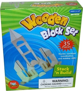 Stack 'n Build 35-teiliges Holzklotz-Set - Bild 1 von 1