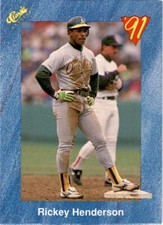 1991 Classic Blue T72 Rickey Henderson Oakland Athletics A's Card