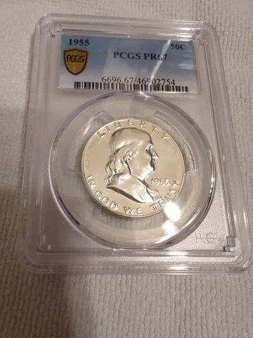 1955 FRANKLIN HALF DOLLAR PROOF PCGS PR 67 Cover