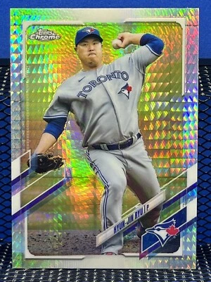 2021 Topps Chrome HYUN JIN RYU Hyper Prism Refractor Toronto Blue Jays - Image 1 of 2