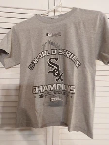 Y2K 2005 Chicago White Sox Shirt Boy Med Grey World Series Champions - Bild 1 von 4