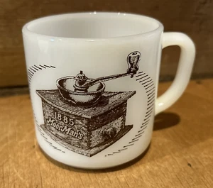 Tazza Pubblicitaria Vintage Federal Fire King Vetro Latte Macinacaffè MoorMan's - Foto 1 di 5