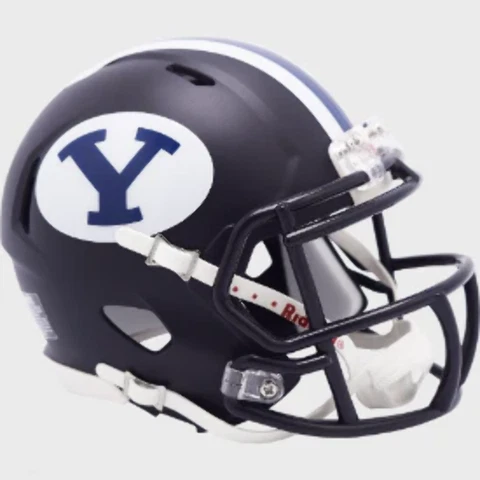 Brigham Young Cougars (BYU) NCAA Mini Speed Football Helmet Navy- NCAA Cover