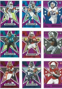 Lote de tarjetas base 2020 Rookies & Stars Football Purple Parallels (9) - Imagen 1 de 1