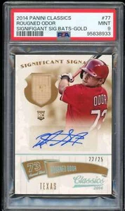 Rougned Odor Rookie 2014 Classics Significant Sig Bats Gold (22/25) #77 PSA 9 - Picture 1 of 2