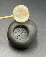 Old Bead Near Eastern Ancient Early Sasanian Crystal Stamp Seal Intaglio Signet