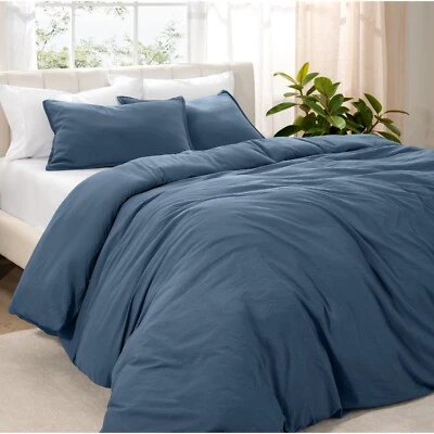 Washed Duvet Cover and Sham Set - Ultra-Soft Microfiber by Bare Home - Image 1 of 4