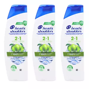 3x Head&Shoulders Apple Fresh 2in1 Anti Schuppen Shampoo &Pflegespülung je 250ml - Bild 1 von 2