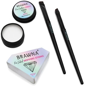 BRAWNA PMU Mapping Kit For Brow & Lip Measuring - White Mapping Paste Set - Picture 1 of 9