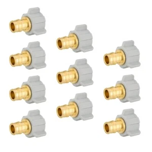 EFIELD 10PCS Pex-A Expansion Brass Fittings 1/2" Female Swivel Adapters, No Lead - Picture 1 of 6