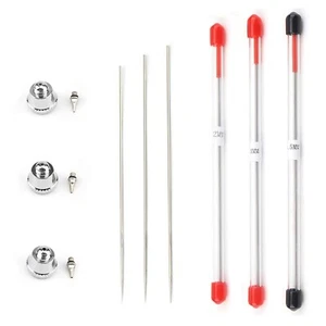 9Pcs 0.2mm 0.3mm 0.5mm Airbrush Nozzle Airbrush Needle Nozzle Cap Kit Replace... - Picture 1 of 6