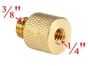 1/4" Female To 3/8" Male Brass Screw Camera Tripod Thread Adapter - UK STOCK