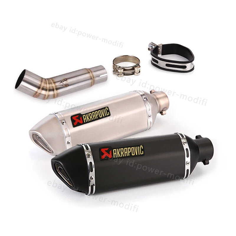 Slip para Suzuki GSXS750 GSX750 pontas pretas sistema de tubulação silenciador de escape médio - Imagem 1 de 4