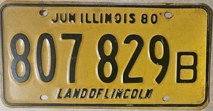 1980 Illinois 806 829B License Plate - Picture 1 of 2