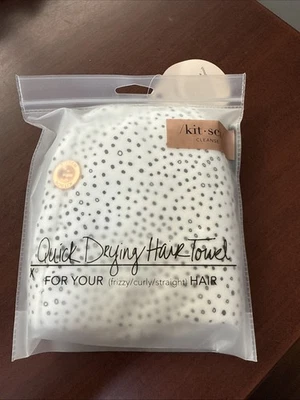 Toalla de cabello de microfibra Kitsch de secado rápido turbante patrón de micro puntos Foto 1 de 4