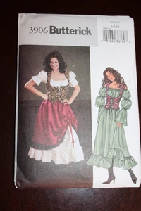 Butterick pattern #3906 size 6,8,10 Costume Renaissance Wench Barmaid Dress - Picture 1 of 3