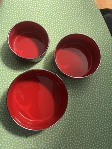 Silit Schüsseln, Töpfe, Vintage, Rot, 3-teilig, neu-unbenützt - Bild 1 von 6