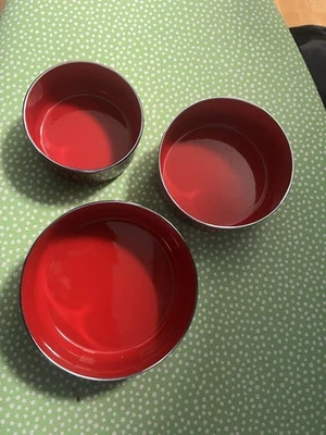 Silit Schüsseln, Töpfe, Vintage, Rot, 3-teilig, neu-unbenützt - Bild 1 von 4